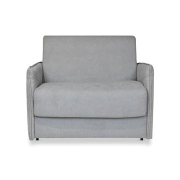 Poltrona letto Piri grigio con rete elettrosaldata e materasso - Il comfort che si apre al bisogno