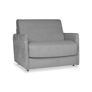 Poltrona letto Piri grigio con rete elettrosaldata e materasso - Il comfort che si apre al bisogno