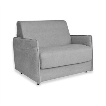 Poltrona letto Piri grigio con rete elettrosaldata e materasso - Il comfort che si apre al bisogno
