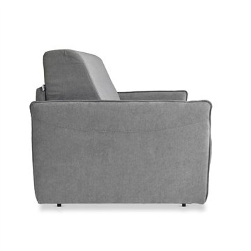 Poltrona letto Piri grigio con rete elettrosaldata e materasso - Il comfort che si apre al bisogno