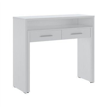 Scrivania Consolle Scrivia bianco opaco con piano estraibile - Design Funzionale e Salvaspazio