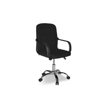 Poltrona ufficio nera con ruote e braccioli - Modello PC116P