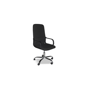 Poltrona da ufficio rivestimento tessuto nero - CR106H