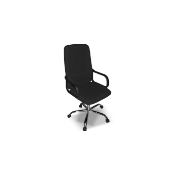 Poltrona da ufficio rivestimento tessuto nero - CR106H