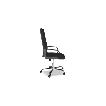Poltrona da ufficio rivestimento tessuto nero - CR106H