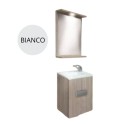Mobile bagno sospeso compatto bianco 42x24x65 cm - Charlie