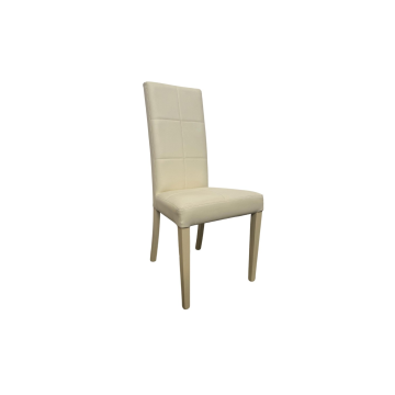 Sedia salotto in similpelle beige Giada – Design moderno ed elegante