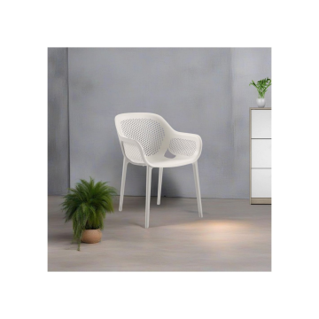 Poltrona Atra grigia e bianca in polipropilene | ToscoHome