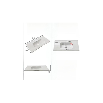 Mobile bagno sospeso Soho colore bianco opaco con cassetti effetto cannettato 100x45x50H