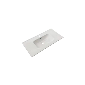 Mobile bagno sospeso Soho colore bianco opaco con cassetti effetto cannettato 100x45x50H