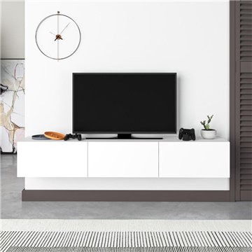 Mobile porta Tv sospeso 3 ante a ribalta Francy colore bianco 180x30x30H