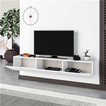 Mobile porta Tv sospeso 3 ante a ribalta Francy colore bianco 180x30x30H