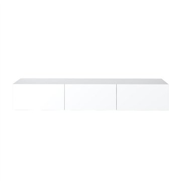 Mobile porta Tv sospeso 3 ante a ribalta Francy colore bianco 180x30x30H
