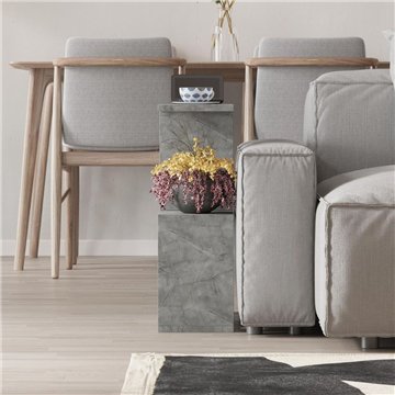 Tavolino da salotto grigio Homemania 60x19,5x60H - Design moderno e versatilità in un solo complemento d'arredo