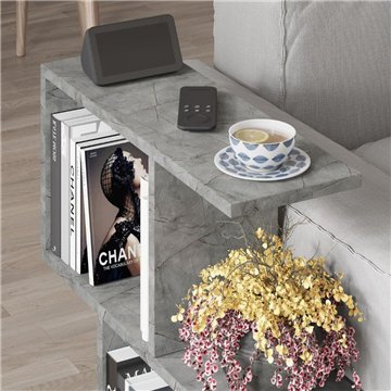 Tavolino da salotto grigio Homemania 60x19,5x60H - Design moderno e versatilità in un solo complemento d'arredo