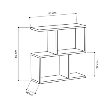 Tavolino da salotto grigio Homemania 60x19,5x60H - Design moderno e versatilità in un solo complemento d'arredo