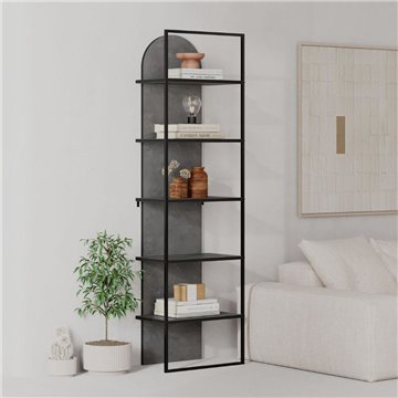 Libreria Archy 5 ripiani colore retro grey 53x31.7x180H - Eleganza industriale e spazio funzionale