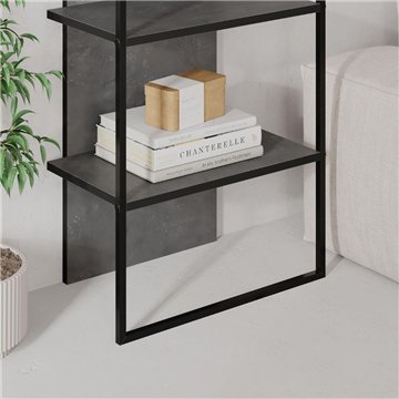 Libreria Archy 5 ripiani colore retro grey 53x31.7x180H - Eleganza industriale e spazio funzionale