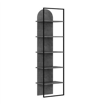 Libreria Archy 5 ripiani colore retro grey 53x31.7x180H - Eleganza industriale e spazio funzionale