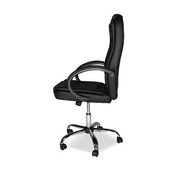 Poltrona presidenziale Millard ergonomica in ecopelle era e base cromata