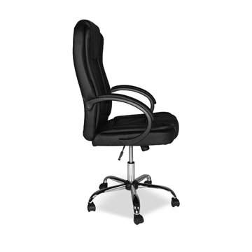 Poltrona presidenziale Millard ergonomica in ecopelle era e base cromata