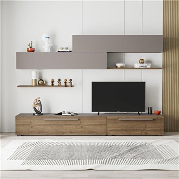 Parete attrezzata Kombat 260 colore hitit e light mocha