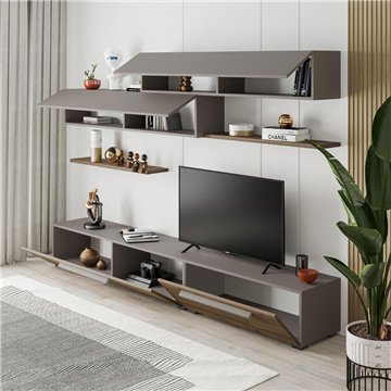 Parete attrezzata Kombat 260 colore hitit e light mocha