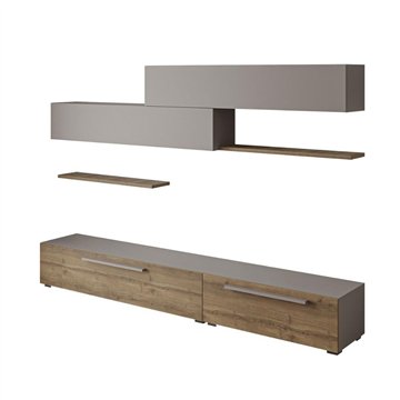 Parete attrezzata Kombat 260 colore hitit e light mocha