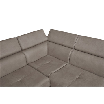 Divano letto angolare con penisola destra colore grigio elephant - Fiona