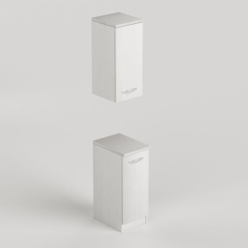 Laundry mobile bagno con anta 36x50x85,5 bianco frassinato