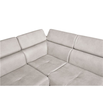 Divano letto angolare con penisola destra colore grigio chiaro - Fiona