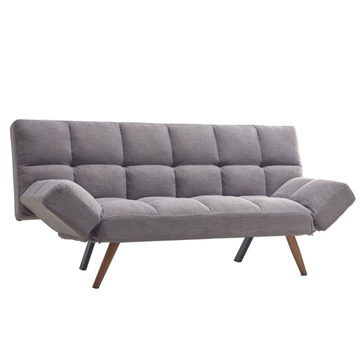 Divano letto con braccioli reclinabili colore grigio 181 cm  - Dube