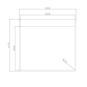 Lavello incasso monovasca 55x50.5x20H Samet SA383 inox