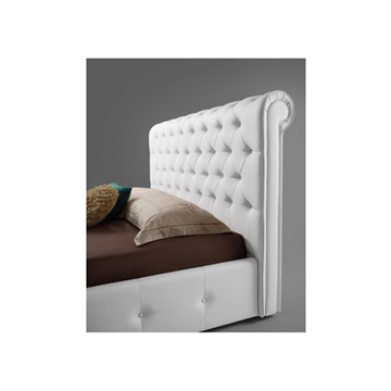 Letto matrimoniale 180x220 cm con contenitore colore bianco - Peninsula