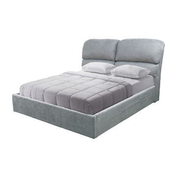 Letto matrimoniale Sofaback contenitore in tessuto grigio chiaro 178x222x120H