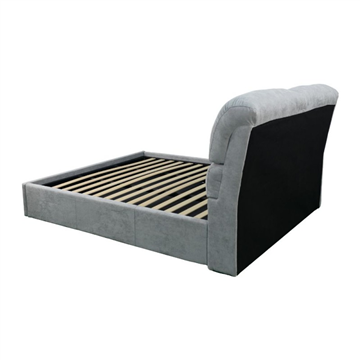 Letto matrimoniale Sofaback contenitore in tessuto grigio chiaro 178x222x120H