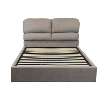 Letto matrimoniale Sofaback contenitore in tessuto tortora 178x222x120H