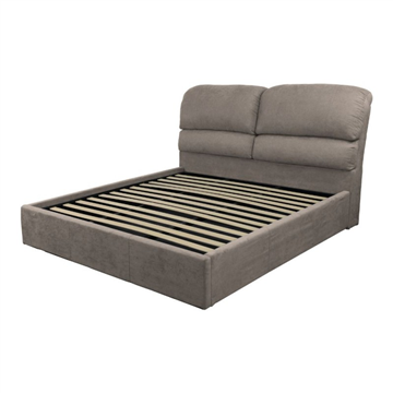Letto matrimoniale Sofaback contenitore in tessuto tortora 178x222x120H