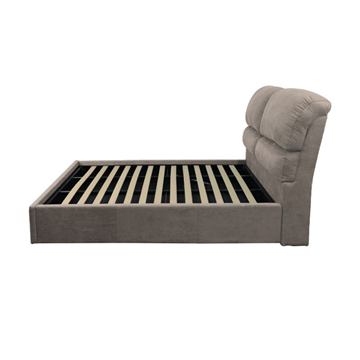 Letto matrimoniale Sofaback contenitore in tessuto tortora 178x222x120H