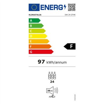 Cantinetta ventilata da incasso 24 bottiglie di vino DW242THK colore nero