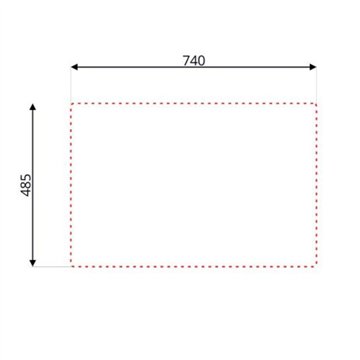 Lavello cucina da incasso una vasca 76x50.5x20H inox lucido SA233