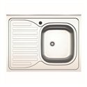 Lavello cucina da appoggio una vasca con gocciolatoio destro 80x60 cm - Samet SA30SX