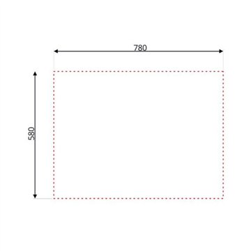 Lavello cucina da appoggio una vasca con gocciolatoio destro 80x60 cm - Samet SA30SX