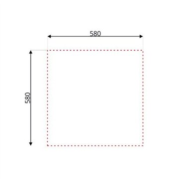 Lavello cucina quadrato da appoggio 60x60x15H una vasca inox SA24