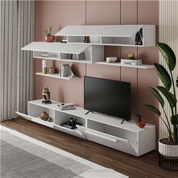 Parete attrezzata Kombat 260 colore bianco