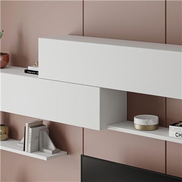 Parete attrezzata Kombat 260 colore bianco