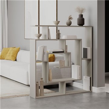 Libreria con 9 ripiani 125x22x129 colore sandstone Labirent