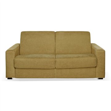 Divano letto 3 posti Kriog tessuto Barrel48 senape 200x98x86h