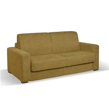 Divano letto 3 posti Kriog tessuto Barrel48 senape 200x98x86h