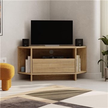 Porta Tv angolare colore rovere 95.7x35.4x45.3H Viva